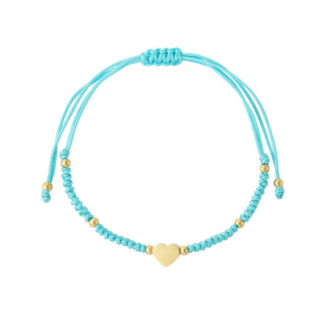 Petit coeur armband blauw