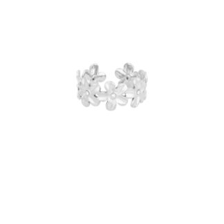 Fleur ring zilver