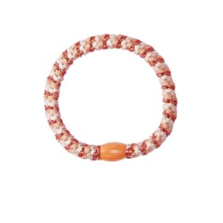 Peach haarelastiekje
